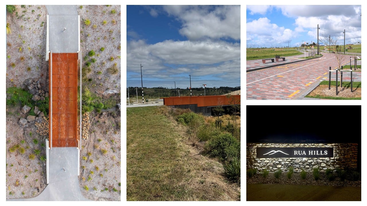 Rua Hills entrance features