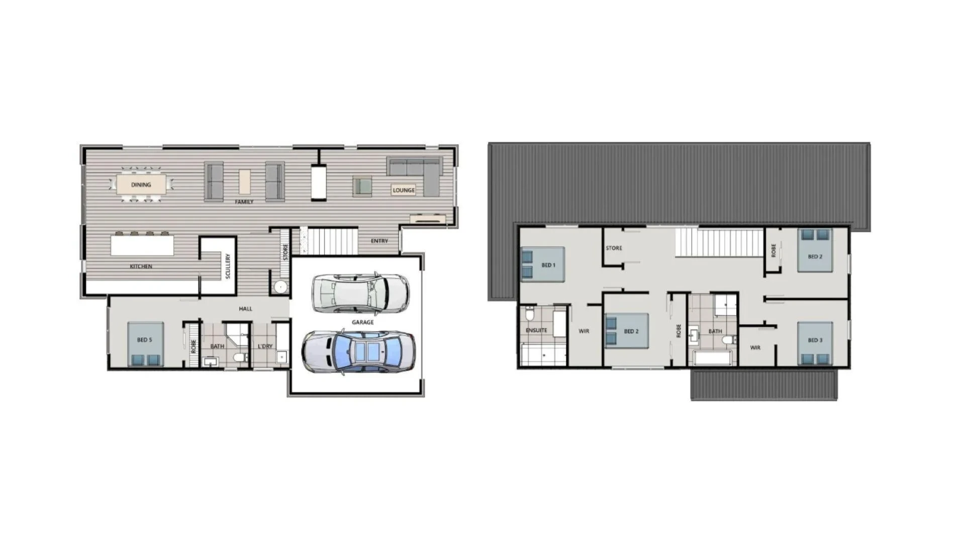 Floor plan for 5 Bedroom Living in Rua Hills